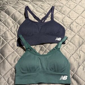 New Balance Navy and Green Sports Bras in size Small